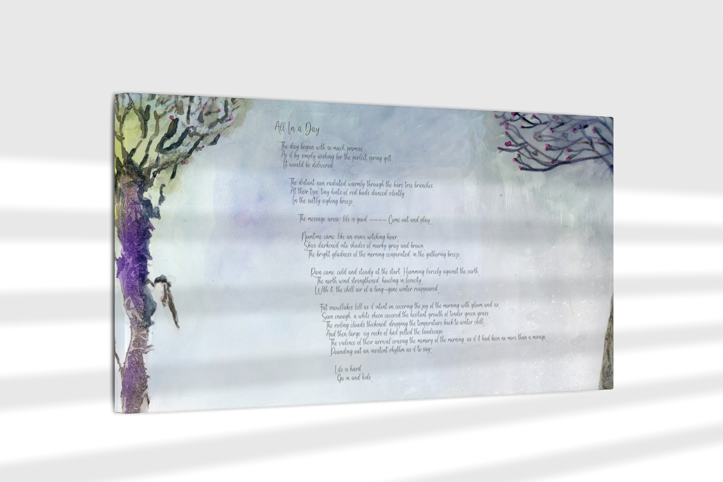 All in a Day, Poem Canvas