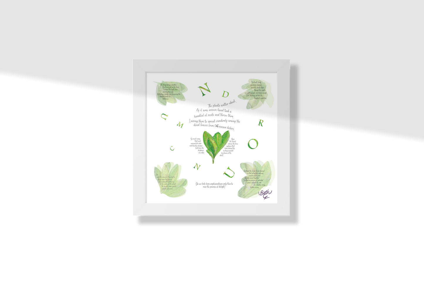 Conundrum, Poem Paper Framed