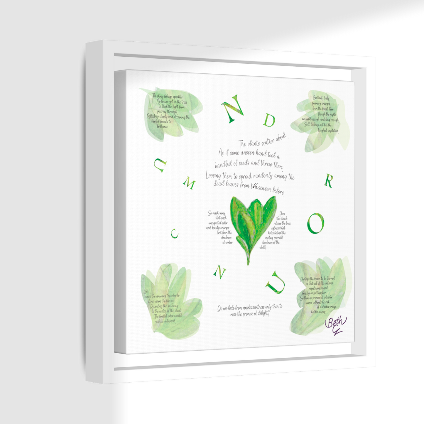 Conundrum, Poem Canvas Framed