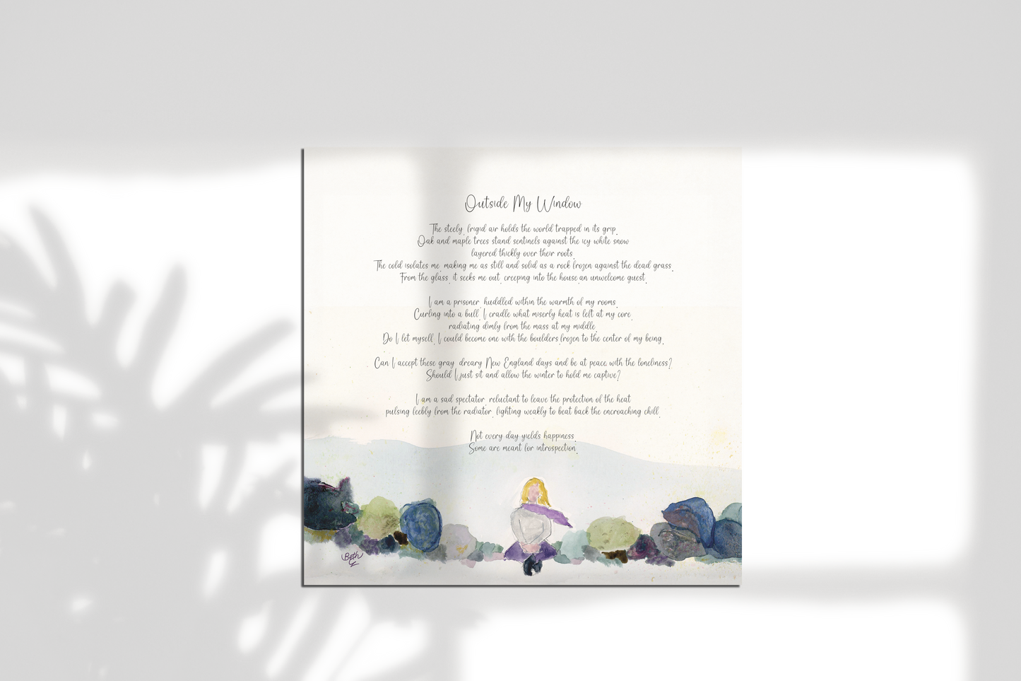 Outside My Window, Poem Paper