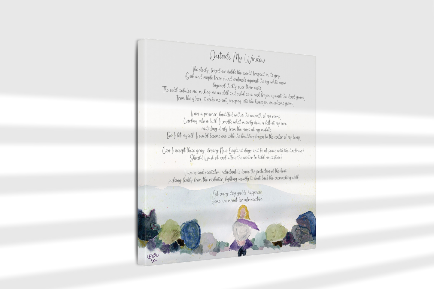 Outside My Window, Poem Canvas