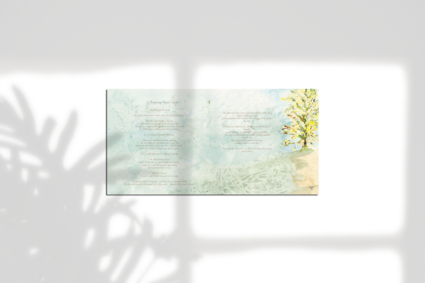 Whispering Aspen Leaves, Poem Paper