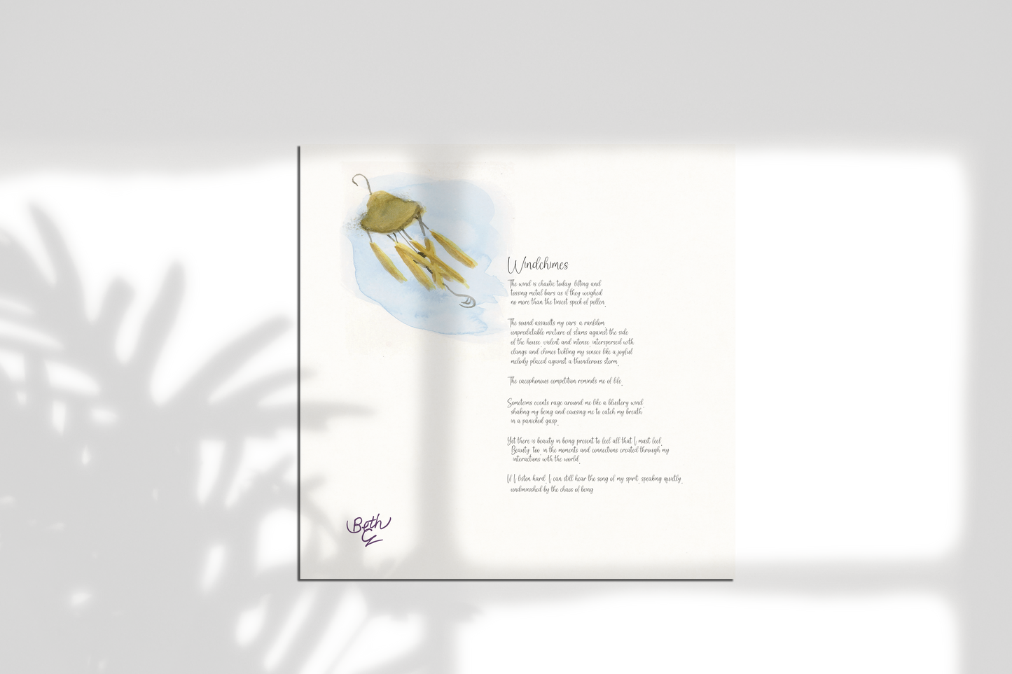 Windchimes, Poem Paper