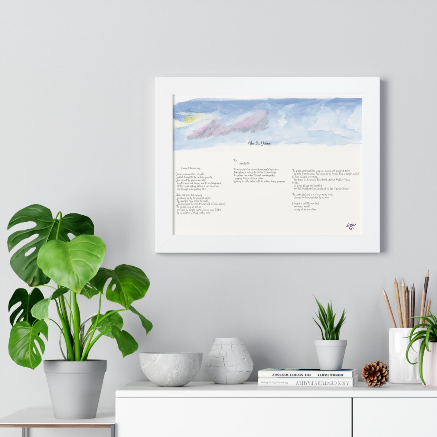 Copy of A Winter's Sivasana, Poem Paper Framed