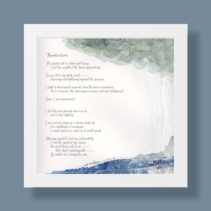 Thunderstorm,  Poem Paper Framed