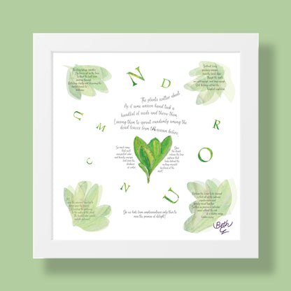 Conundrum, Poem Paper Framed