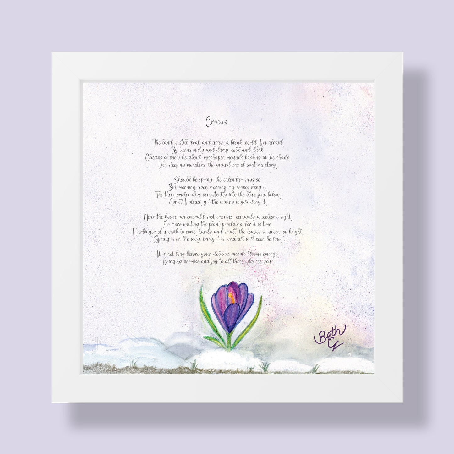 Crocus, Print Paper Framed
