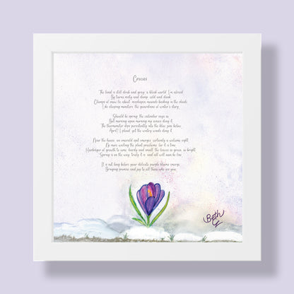 Crocus, Print Paper Framed