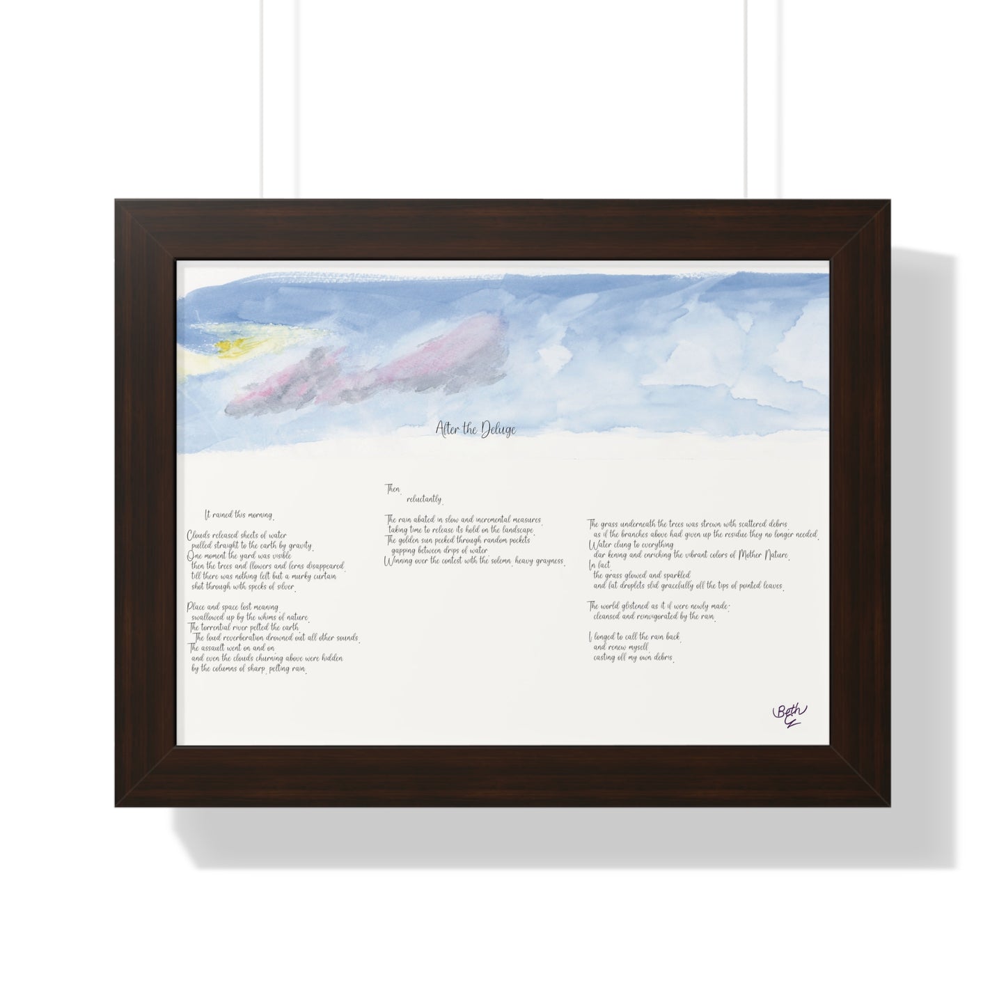 Copy of A Winter's Sivasana, Poem Paper Framed