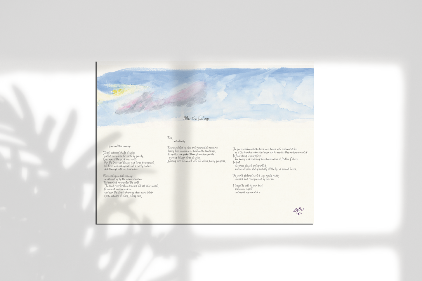 After The Deluge, Poem Paper