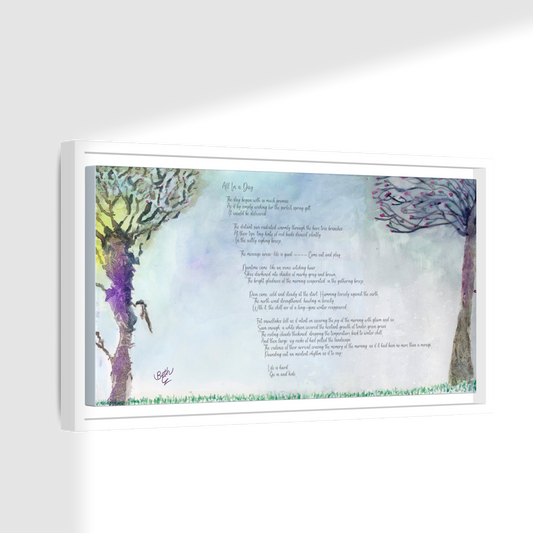 All in a Day, Poem Canvas Framed