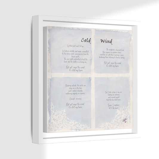 Cold Wind, Poem Canvas Framed