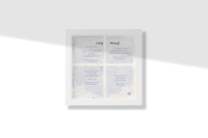 Cold Wind, Poem Paper Framed