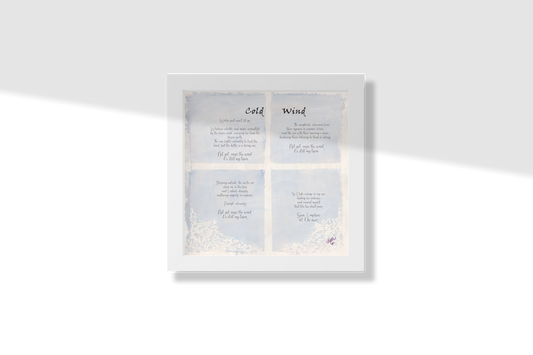 Cold Wind, Poem Paper Framed