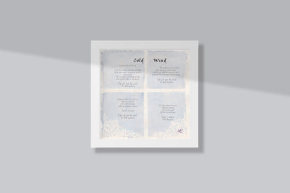 Cold Wind, Poem Paper Framed