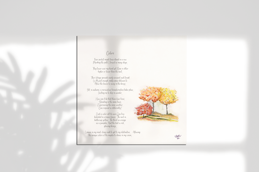 Colors, Poem Paper Framed