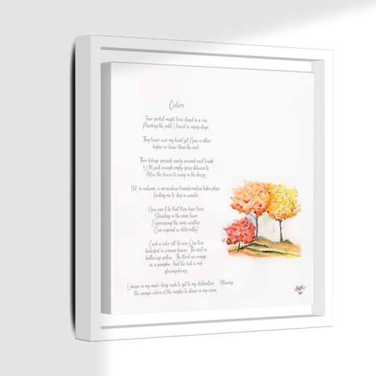 Colors, Poem Canvas Framed