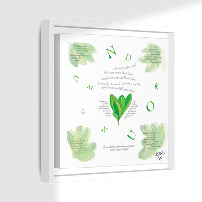 Conundrum, Poem Canvas Framed