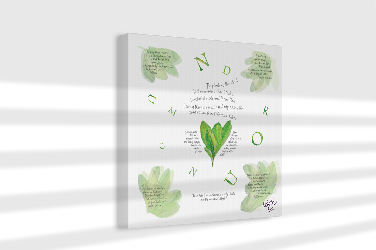 Conundrum, Poem Canvas