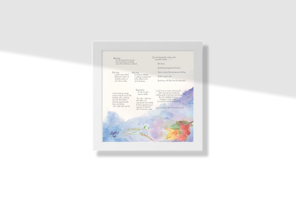 Joyous Brook, Poem Paper Framed