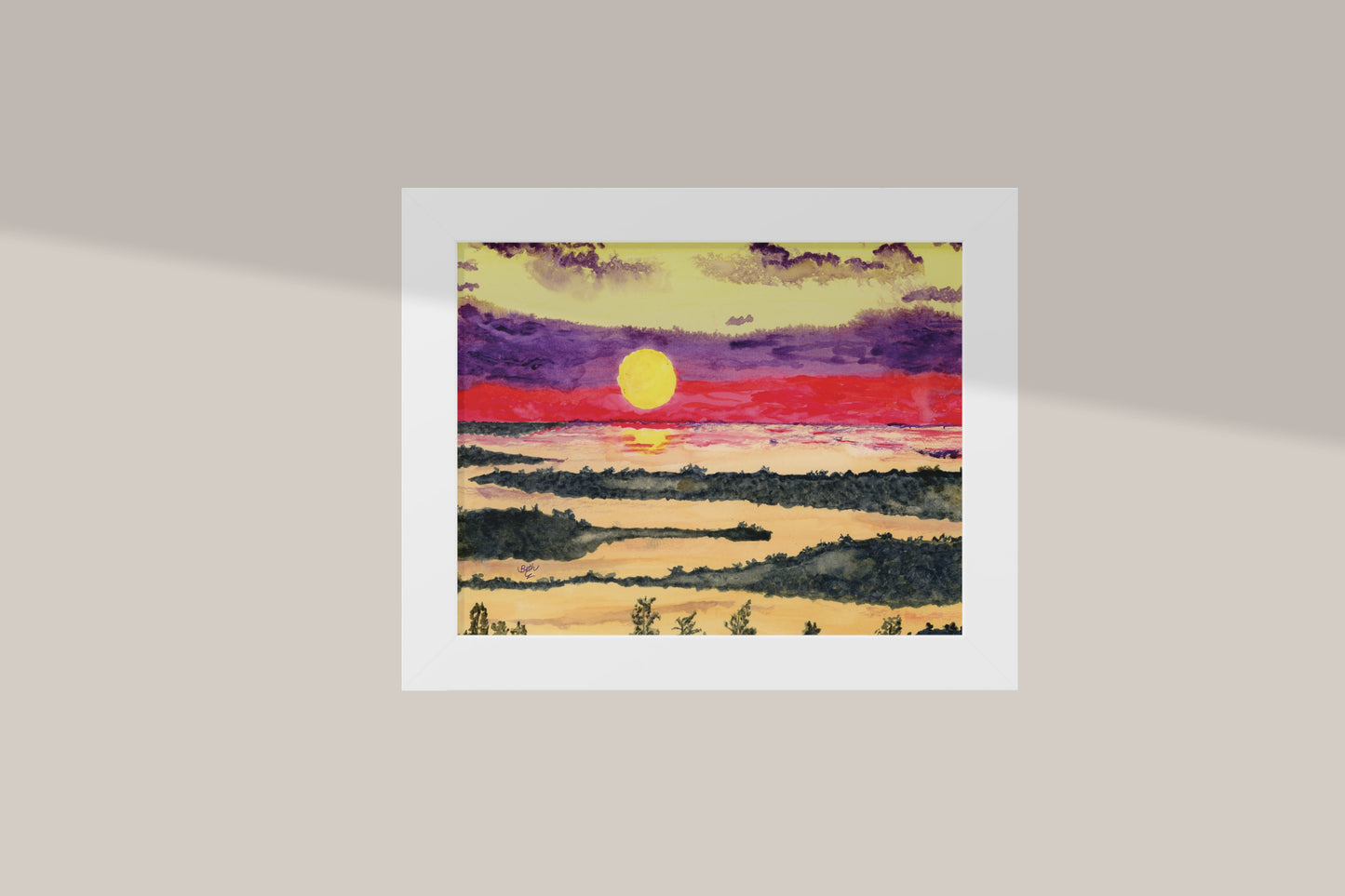 Letting Go of the Day, Print Paper Framed