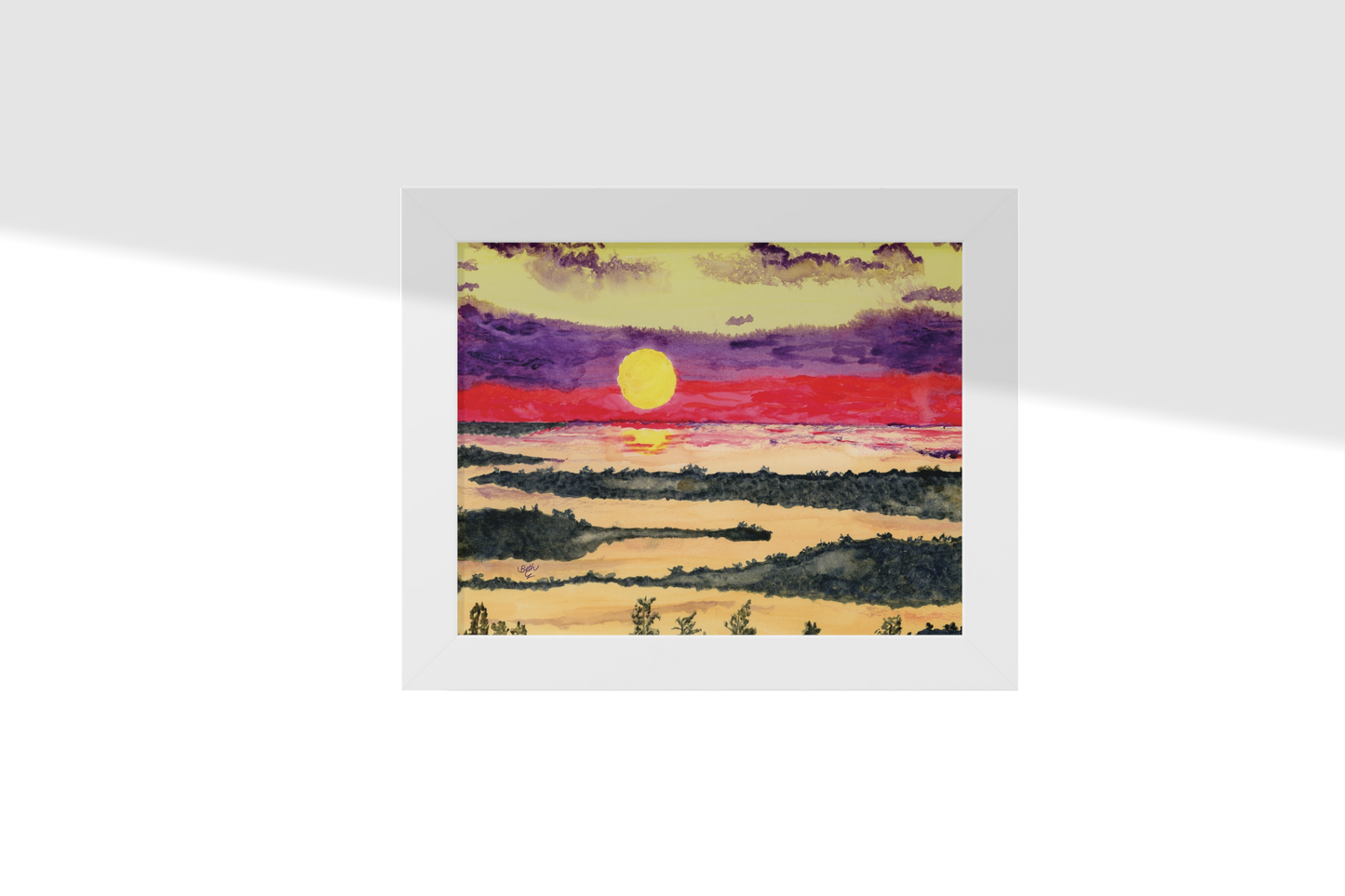 Letting Go of the Day, Print Paper Framed