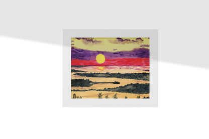 Letting Go of the Day, Print Paper Framed