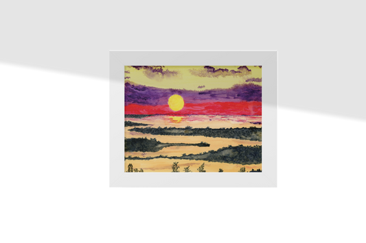 Letting Go of the Day, Print Paper Framed