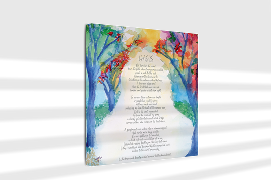 Oasis, Poem Canvas