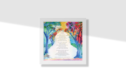 Oasis, Poem Paper Framed