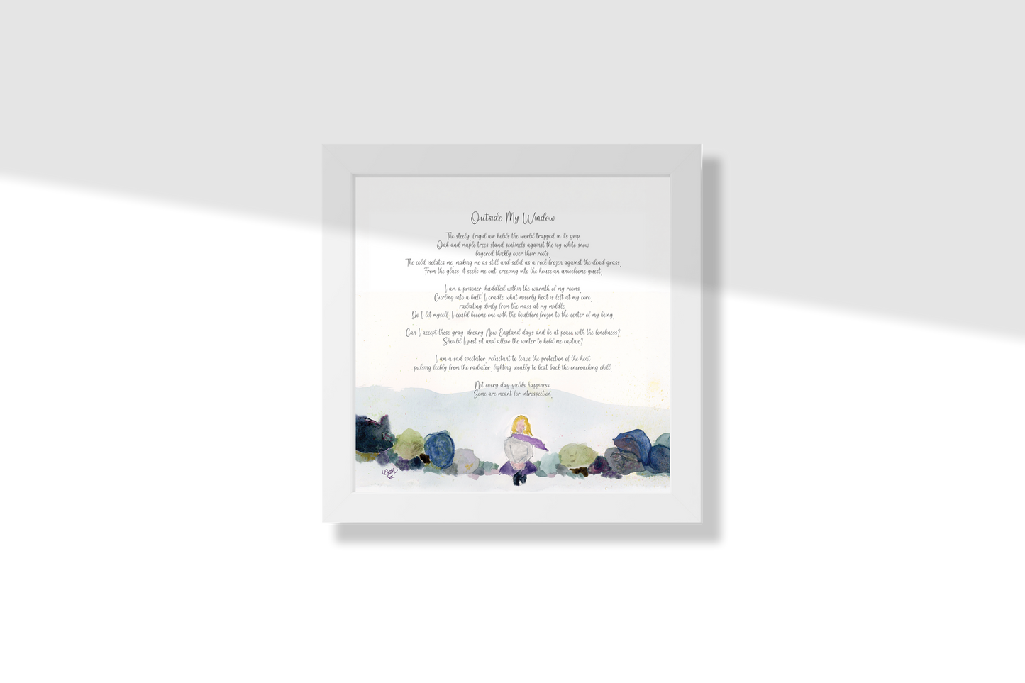 Outside My Window, Poem Paper Framed