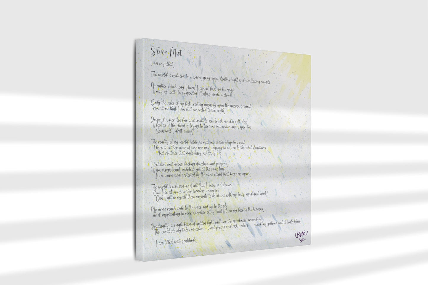 Silver Mist, Poem Canvas