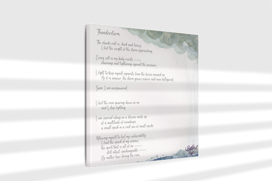 Thunderstorm, Poem Canvas
