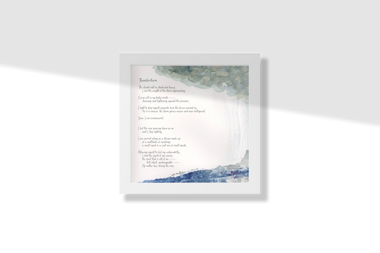 Thunderstorm,  Poem Paper Framed