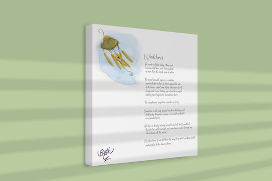 Windchimes, Poem Canvas